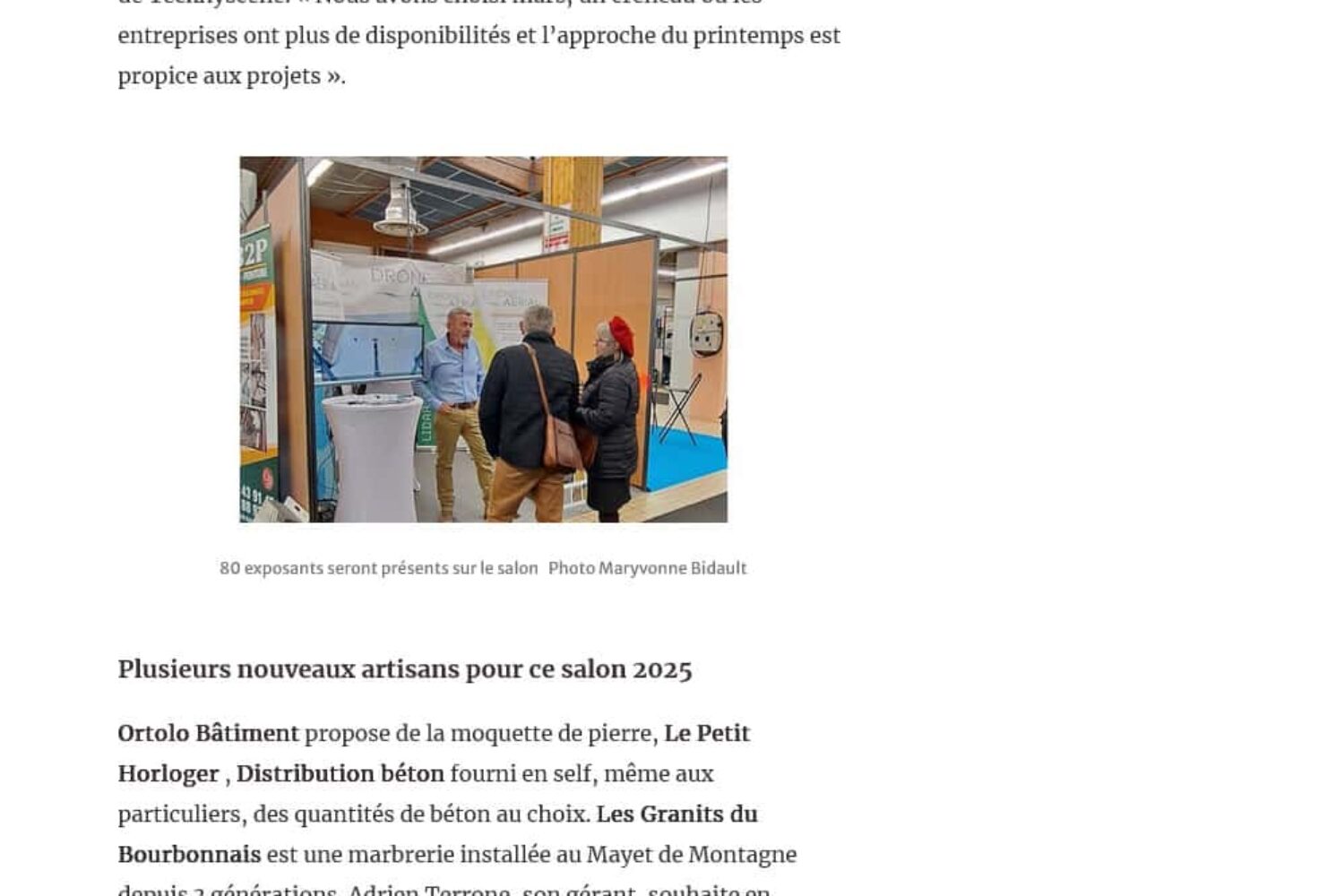 De nouveaux artisans parmi les 80 exposants du 18ème salon